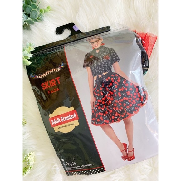 Rockabilly 50’s Cherry Pin-up Skirt - Picture 3 of 10